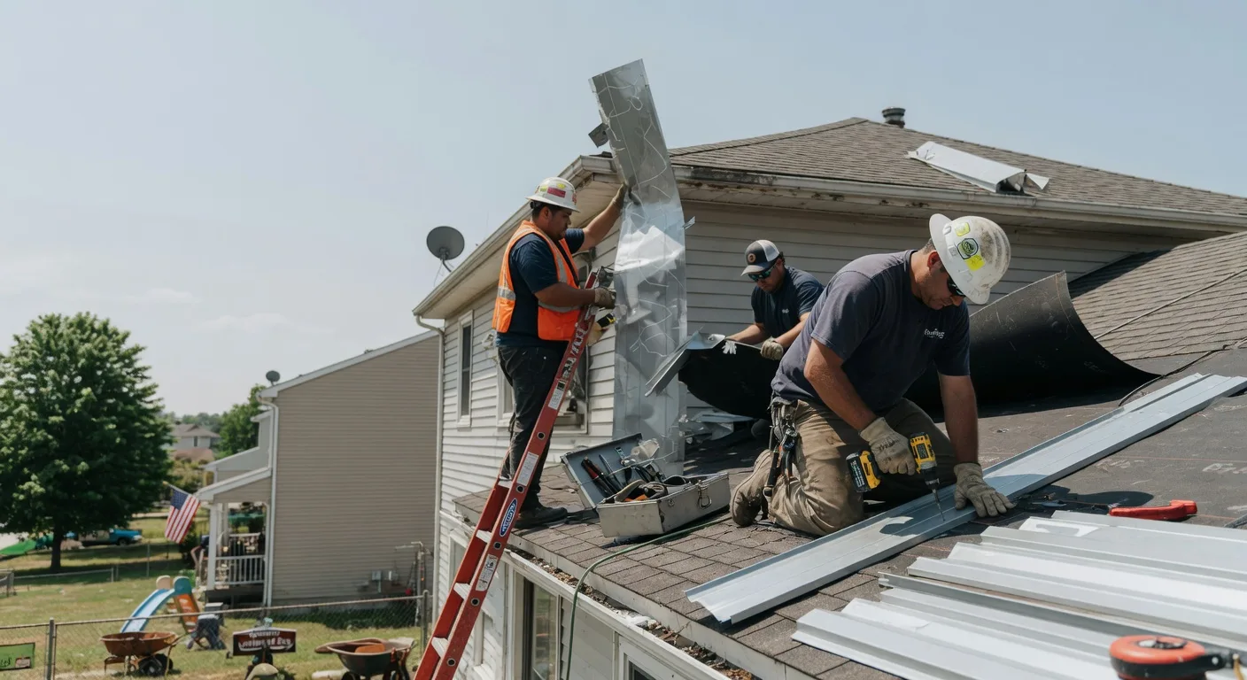 Storm Damage Metal Roof Repair in Gillett, PA